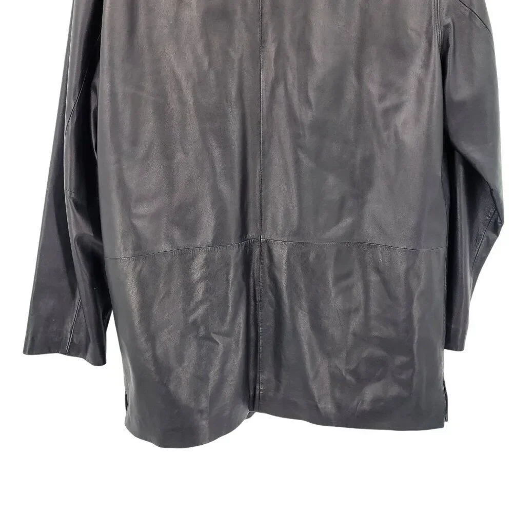 Mens‎ Robert Comstock Endurance Black Buttery Genuine Leather Jacket Sz 42 City